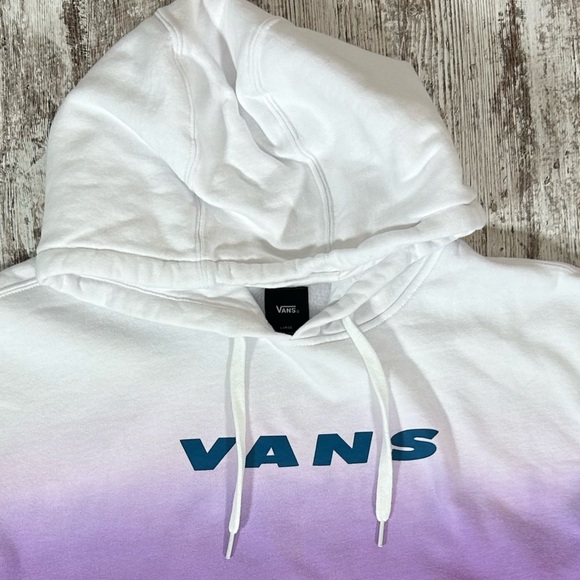 Women’s Vans Off the Wall Hi-Point Dip Dye Hoodie Purple White Size Large - Picture 3 of 9
